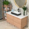 24*14 inch Above Counter Ceramic Bathroom Single Bowl Vessel Sink Porcelain Rectangular Lavatory Vanity Sink