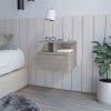 Nightstand Floating Flopini, Bedroom, Concrete Gray