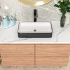 24*14 inch Above Counter Ceramic Bathroom Single Bowl Vessel Sink Porcelain Rectangular Lavatory Vanity Sink