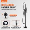VEVOR Freestanding Bathtub Faucet, Floor Mount, Freestanding Tub Filler, Shower Mixer Taps, Two Water Modes, 360Â° Swivel Spout