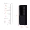 Bookcase Dual-Door Benzoni, Office, Black