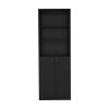 Bookcase Dual-Door Benzoni, Office, Black
