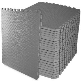 Only Supports Self Pickup  Jigsaw Sports Mat With EVA Foam Interlocking Tiles For Gymnastics And Home Gym Floor Protection, Various Sizes And Col (Option: GreyThreequartersinch 24Pieces)
