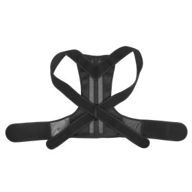 Unisex Back Posture Corrector Lumbar Upper Back Clavicle Shoulder Brace Belt (Option: S)