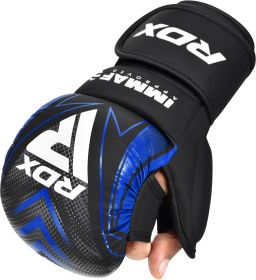 RDX GRAPPLING GLOVES SHOOTER IMMAF-1 Blue (Color: Blue, size: M)