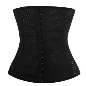 U-Shaped Slimming Waist Belt Body Abdominal Shapewear Memory Fabric Office Ladies Postpartum Mothers (Option: Black_L)