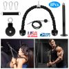 8Pcs Cable Pulley System Gym Fitness LAT and Lift Pulley System DIY Home Gym Equipment Gym Machine w/ Tricep Rope Cable Attachment For Arm Strength Tr