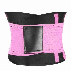 U-Shaped Slimming Waist Belt Body Abdominal Shapewear Sport Tummy Cincher Bands Office Ladies Postpartum Mothers (Option: 2XL_Pink)