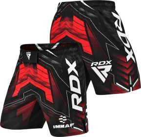 RDX IMMAF Approved MMA Fight & Training Shorts Red (Color: Red, size: XS)