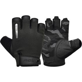 RDX T2 Weightlifting Gloves (Color: Black, size: L)