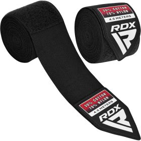 RDX WX Professional Boxing Hand Wraps (Color: Black, size: Standard Size)