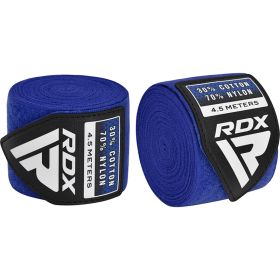 RDX WX Professional Boxing Hand Wraps (Color: Blue, size: Standard Size)
