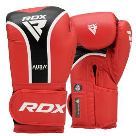 RDX BOXING GLOVES AURA PLUS T-17 (Color: RED BLACK, size: 14oz)