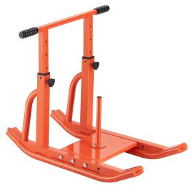Weight Power Pull Push Sled Workout Fitness Strength Speed Training Sled Orange (Color: orange, Support Rod Size: 1&2 inches)
