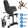 Adjustable Weight Bench with Preacher Curl Pad Resistance Bands Leg Extension Foldable Strength Training Workout Bench for Home Gym Full Body Exercise