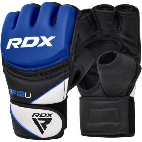 RDX F12 MMA Grappling Gloves (Color: Blue, size: XL)