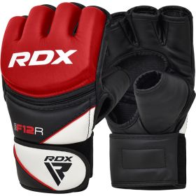 RDX F12 MMA Grappling Gloves (Color: Red, size: M)
