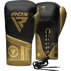 RDX K1 Mark Pro Fight Boxing Gloves (Color: GOLDEN, size: 8OZ)