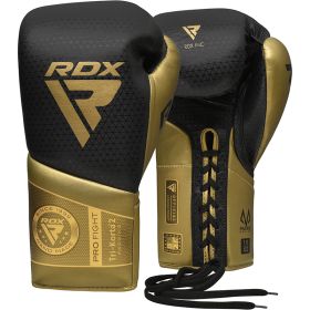RDX K2 Mark Pro Fight Boxing Gloves (Color: GOLDEN, size: 8OZ)