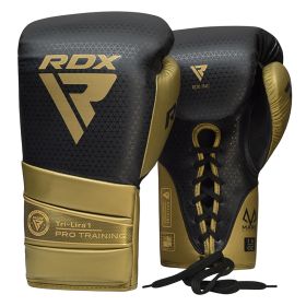 RDX L1 Mark Pro Training Boxing Gloves (Color: GOLDEN, size: 8OZ)