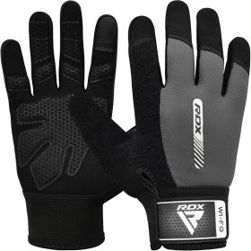 RDX W1 Full Finger Gym Gloves (Color: Gray, size: S)