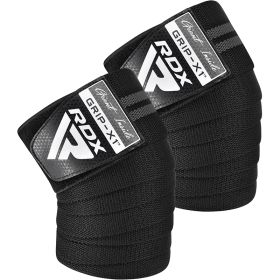 RDX KR11 GYM KNEE WRAP (Color: BLACK/GREY, size: Standard Size)