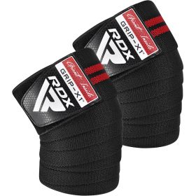 RDX KR11 GYM KNEE WRAP (Color: BLACK/RED, size: Standard Size)