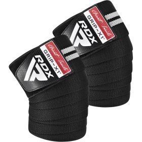 RDX KR11 GYM KNEE WRAP (Color: BLACK/WHITE, size: Standard Size)