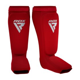 RDX SIB Shin Instep Guard OEKO-TEXÂ® Standard 100 certified (Color: RED/WHITE, size: M)