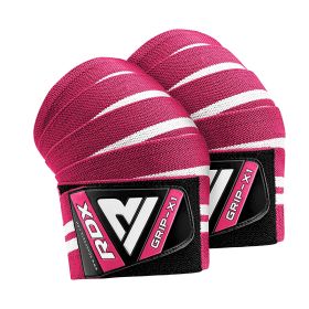 RDX K4 Weightlifting Knee Wraps OEKO-TEXÂ®Â Standard 100 certified (Color: Pink, size: Standard Size)