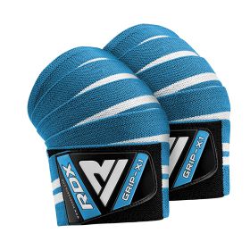 RDX K4 Weightlifting Knee Wraps OEKO-TEXÂ®Â Standard 100 certified (Color: Sky Blue, size: Standard Size)