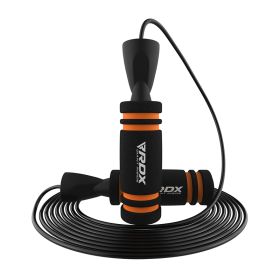 RDX X2 Adjustable 10.3ft Non-Slip Memory Foam Soft Handles Skipping Rope (Color: orange, size: Standard Size)