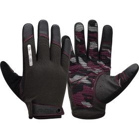 RDX T2 Touch Screen Friendly Full Finger Gym Gloves (Color: Pink, size: M)