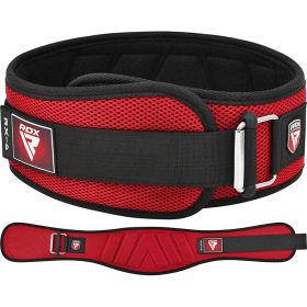 RDX RX4 Weightlifting Belt (Color: Red, size: L)