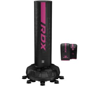 RDX F6 6FT KARA BLUE FREE STANDING PUNCH BAG WITH MITTS SET (Color: Pink, size: 6FT)