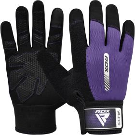 RDX W1 Full Finger Gym Gloves (Color: Purple, size: L)