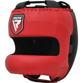 RDX APEX Boxing Head Gear With Nose Protection Bar (Color: Red, size: L)