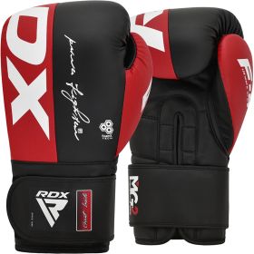 RDX F4 Boxing Sparring Gloves Hook & Loop (Color: RED/BLACK, size: 12oz)