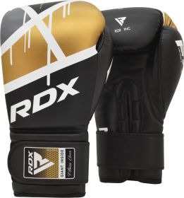 RDX F7 Ego Boxing Gloves (Color: BLACK GOLDEN, size: 8OZ)