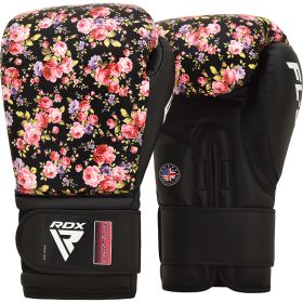 RDX FL5 Floral Boxing Gloves (Color: Black, size: 8OZ)