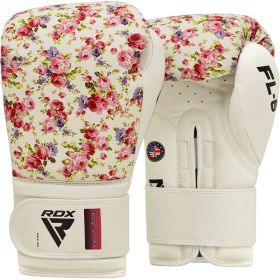 RDX FL6 Floral Boxing Gloves (Color: White, size: 10oz)