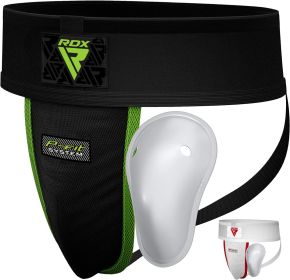RDX H1 Groin Guard support with Gel Cup (Color: Black, size: M)