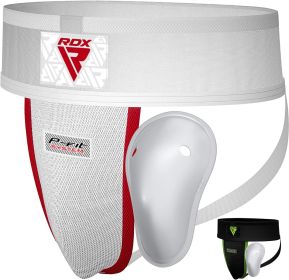 RDX H1 Groin Guard support with Gel Cup (Color: White, size: M)