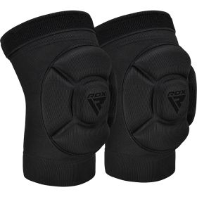 RDX MMA KNEE PADS (Color: BLACK/BLACK, size: XL)
