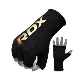 RDX HY Inner Gloves Elasticated Half Finger for Boxing, MMA Knuckle Protection OEKO-TEXÂ®Â Standard 100 certified (Color: GOLDEN, size: S)