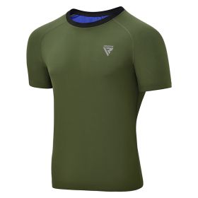 RDX M1 SWEAT T-SHIRT MEN (Color: ARMY GREEN, size: 3XL)