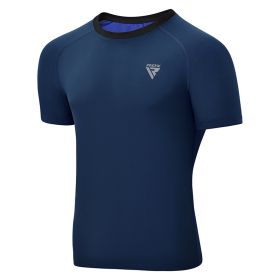 RDX M1 SWEAT T-SHIRT MEN (Color: Navy Blue, size: 4XL)