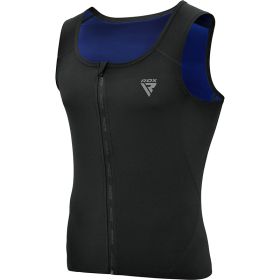 RDX Zippered Men Sweat Vest (Color: Black, size: M)