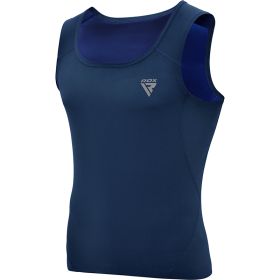 RDX M1 Men Sweat Vest Without Zipper REACH OEKO TEX 100 Certified (Color: Navy Blue, size: L)