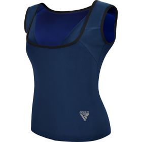 RDX W1 Women Sweat Vest Without Zipper (Color: Navy Blue, size: 3XL)